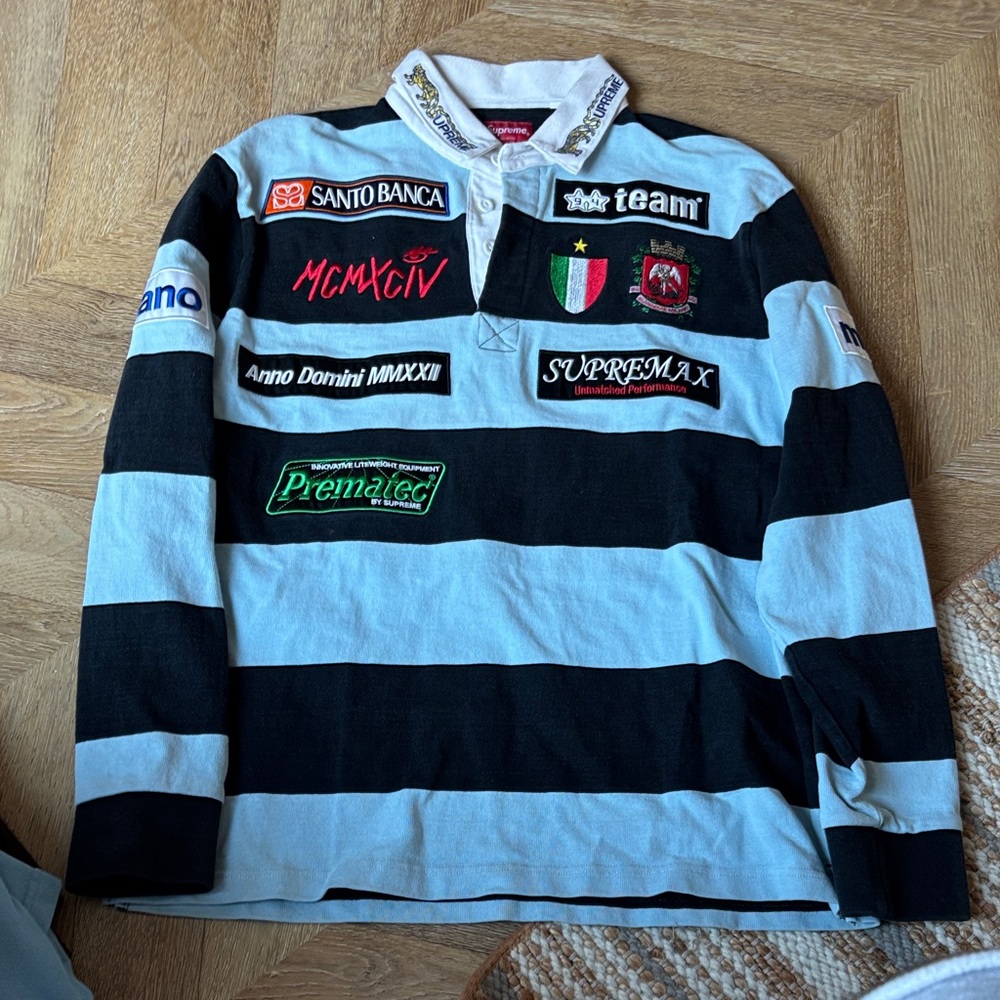 Supreme Black and Blue Graphic Shirt